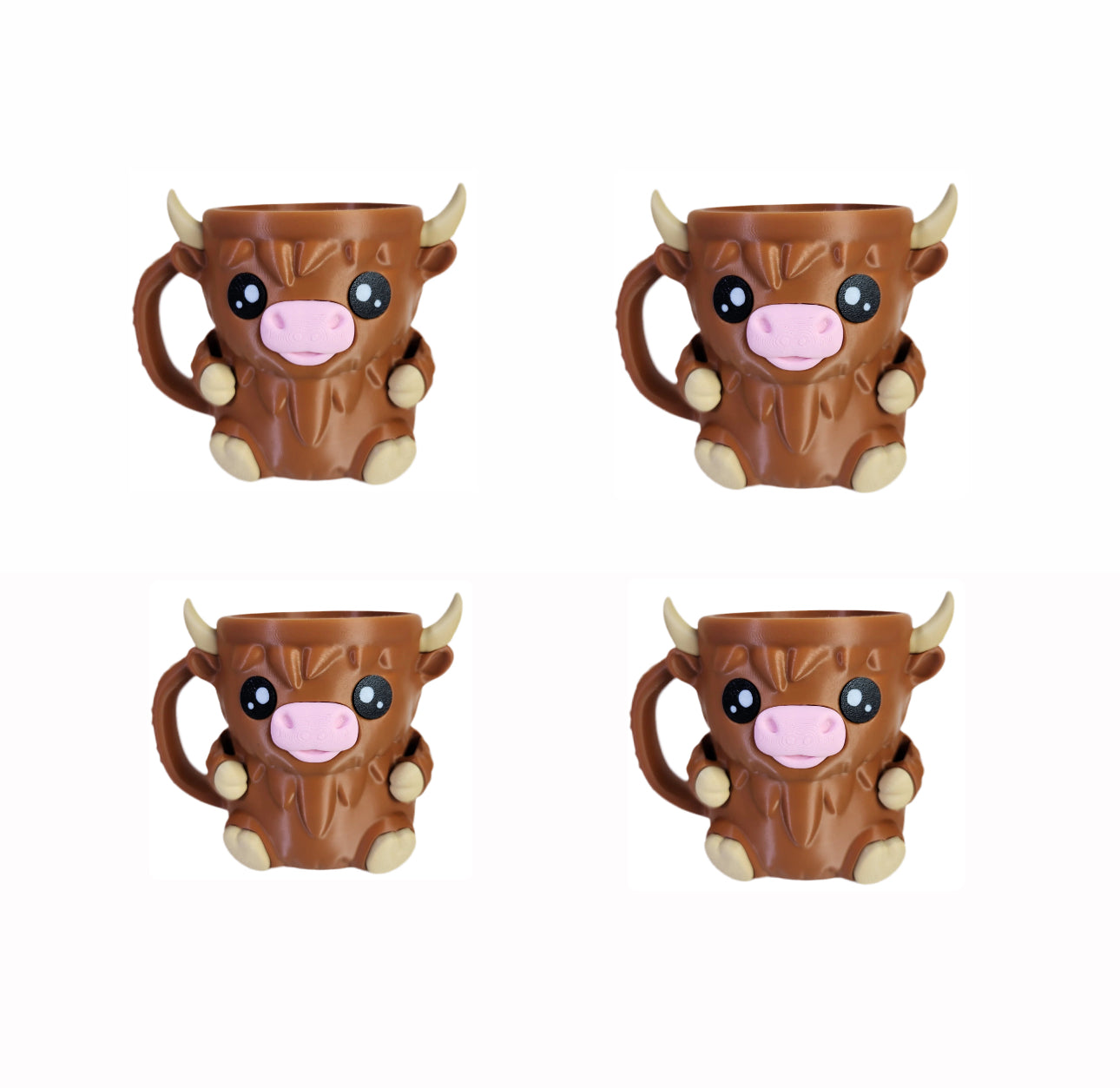 3D Printed Highland Cow Ice Cream Pint Holder