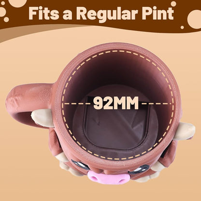 3D Printed Highland Cow Ice Cream Pint Holder